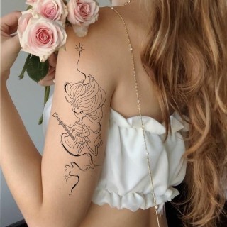 Fineline Marceline hora de aventuras tattoo