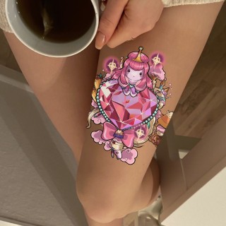 corazón cristal princesa chicle tattoo