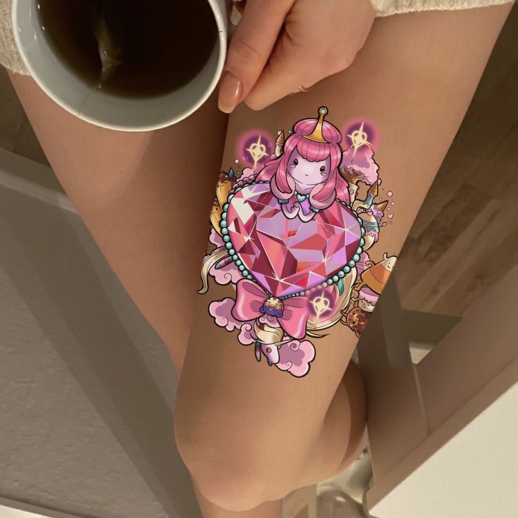 corazón cristal princesa chicle tattoo